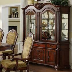 NAPA VALLEY Hutch Buffet Dark Cherry Finish 